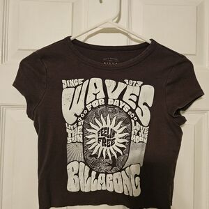 Billabong Black Short Sleeve Graphic Tee